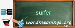 WordMeaning blackboard for surfer